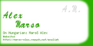 alex marso business card